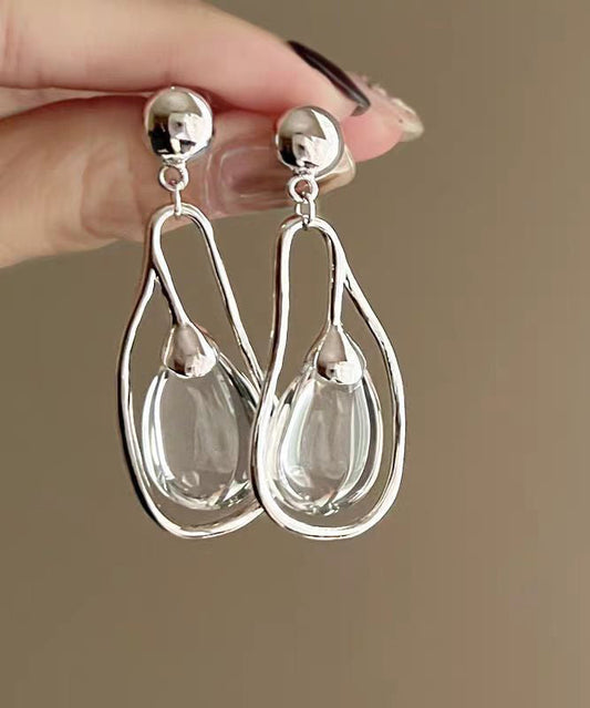 Boucles d'oreilles goutte d'eau en cristal et alliage de soie Boutique - Wavlynn