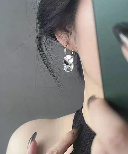 Boucles d'oreilles créoles en argent sterling et paillettes de cristal Boutique Silk - Wavlynn
