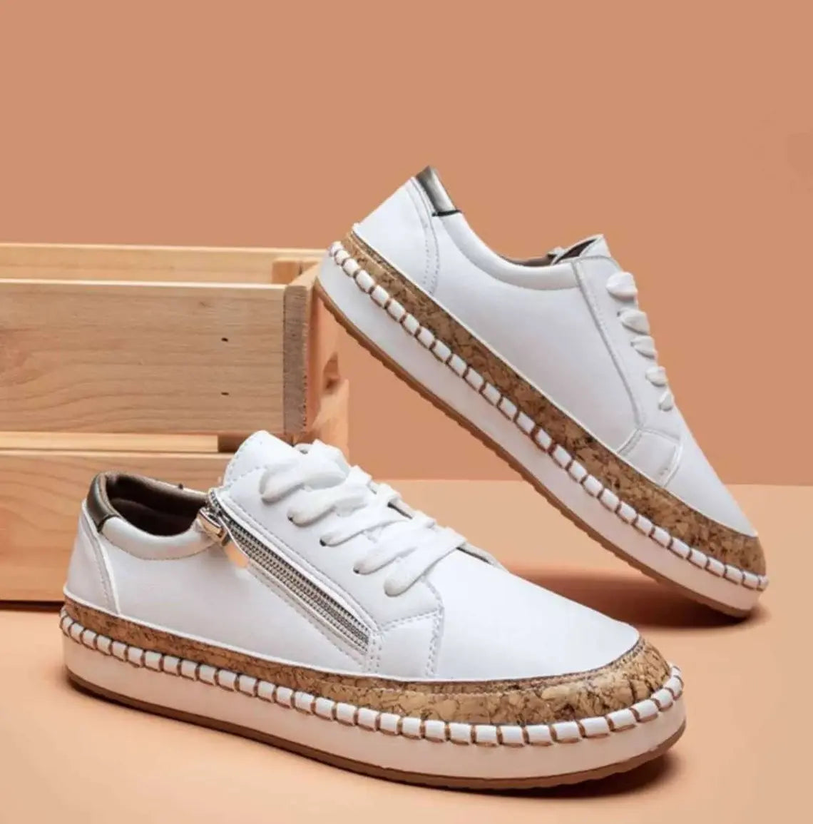 Women's breathable moccasin-inspired sneakers lightweight ergonomic comfort support casual everyday comfort shoes
