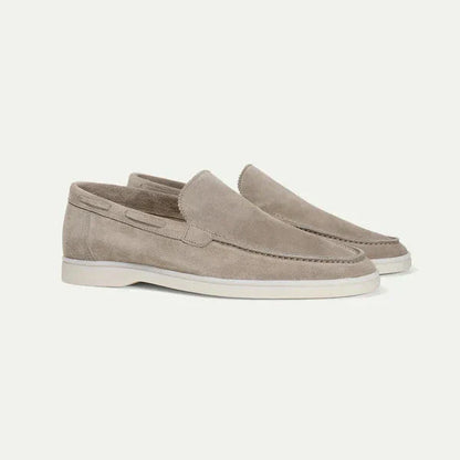 Men's faux suede slip-on loafers by Wavlynn with breathable comfort and durable rubber sole