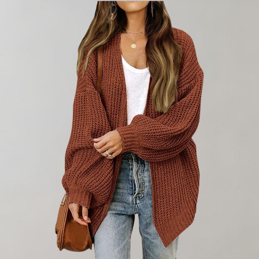 Wavlynn Fiona women's relaxed oversized open-front knit cardigan for effortless everyday layering