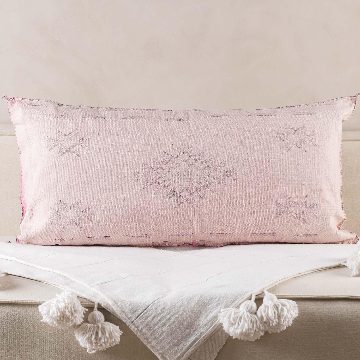 Pink Cactus silk pillow cover - Wavlynn