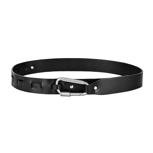 Steel Carabiner Leather Belt - Wavlynn