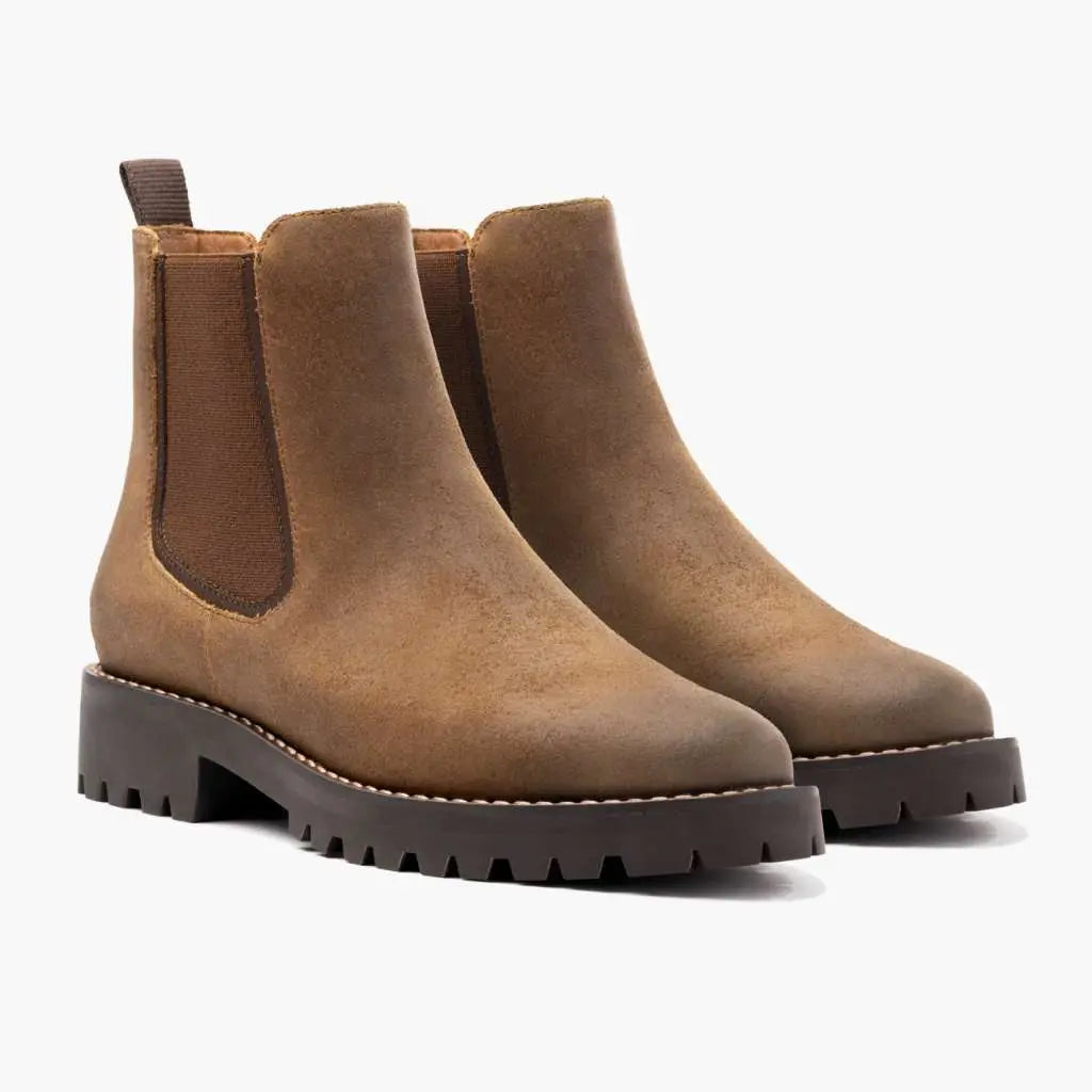 Women's black casual platform ankle boots with low 1-3cm heel and non-slip rubber sole