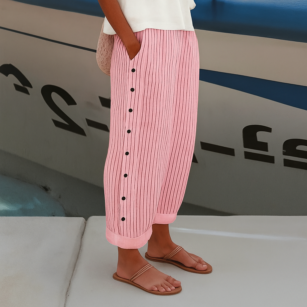 Women's Barbara relaxed-fit comfort pants with side pockets in a soft, elegant everyday style