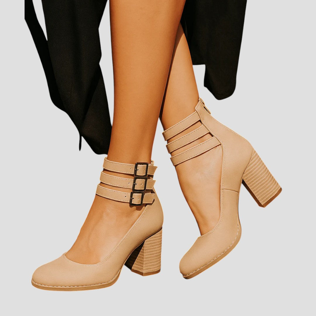 Bas™ sleek ankle-to-mid-calf boots in neutral tone, streamlined silhouette with leg-lengthening design