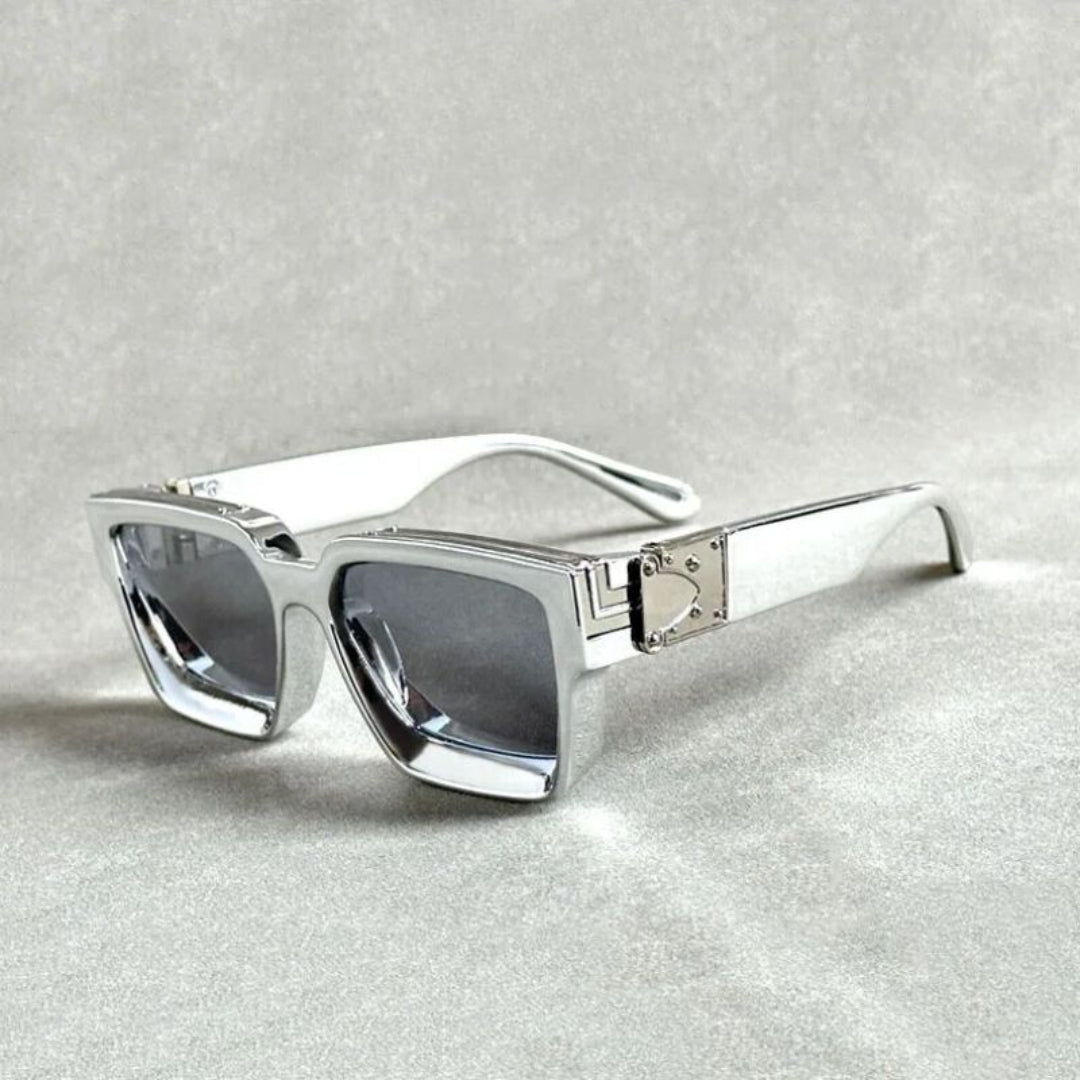 Cher Luxe geometric sunglasses with metallic accents and UV400 lenses for modern women