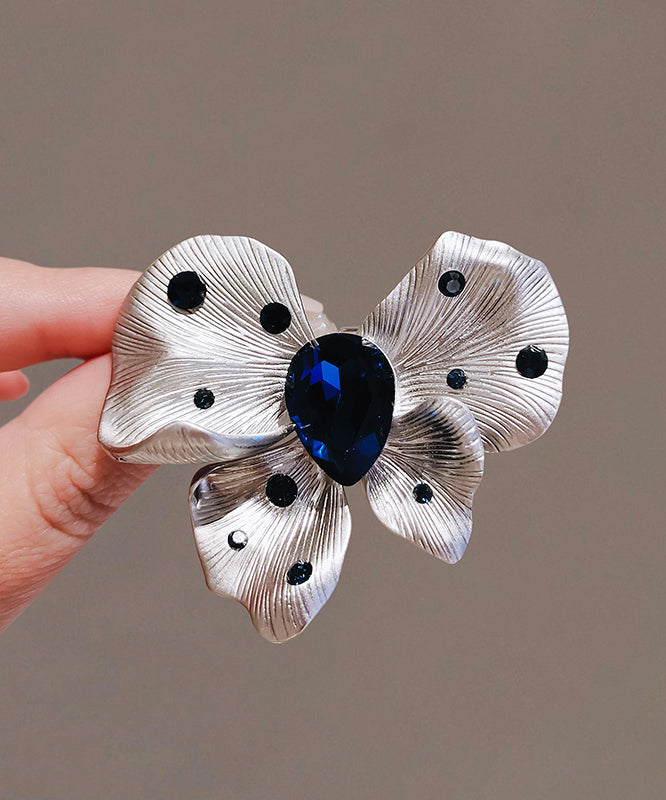 Épingle à cheveux papillon en alliage bleu chic avec cristal - Wavlynn