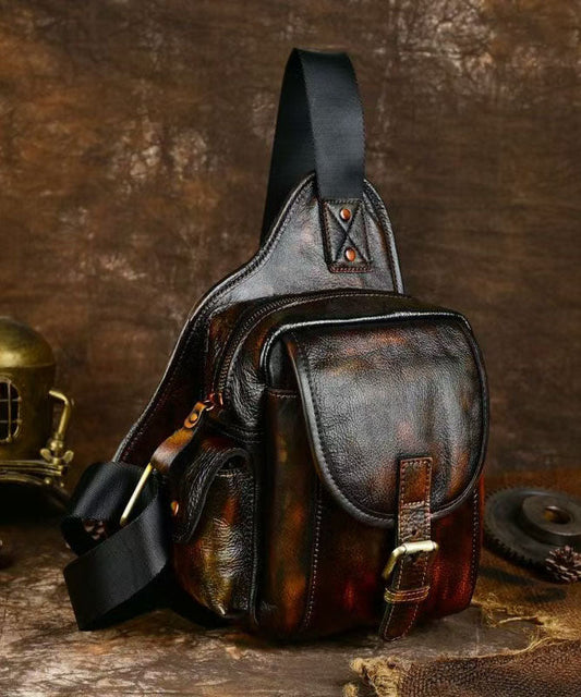 Sac à dos Chic Coffee en cuir de veau solide et durable - Wavlynn