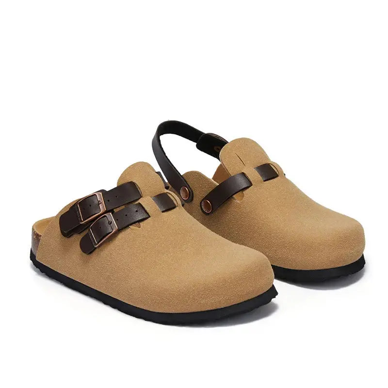 Women's chic cork slippers lightweight breathable rubber sole stylish all-day comfort footwear