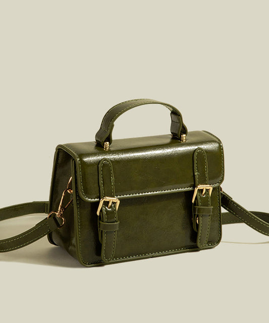 Sac micro chic en similicuir vert uni et durable - Wavlynn