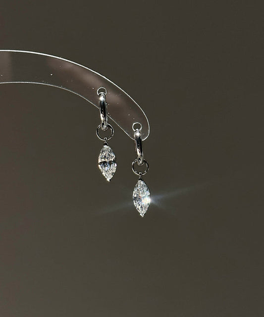 Boucles d'oreilles pendantes en argent sterling et zircons Chic Silk - Wavlynn