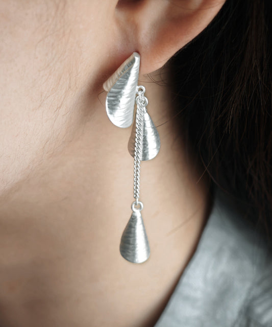 Boucles d'oreilles pendantes à pampilles en cuivre et soie de style chinois - Wavlynn