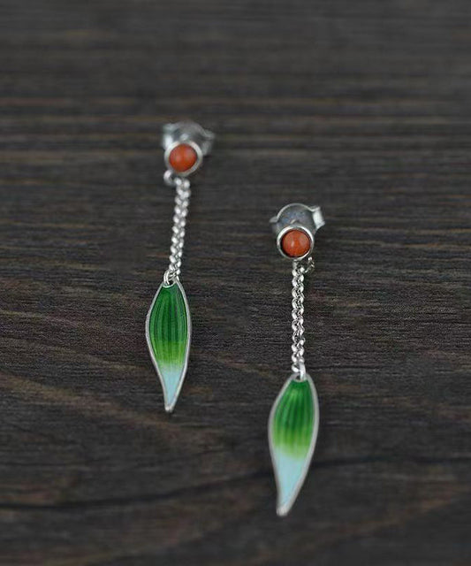 Boucles d'oreilles pendantes à pampilles en argent sterling et soie de style chinois - Wavlynn