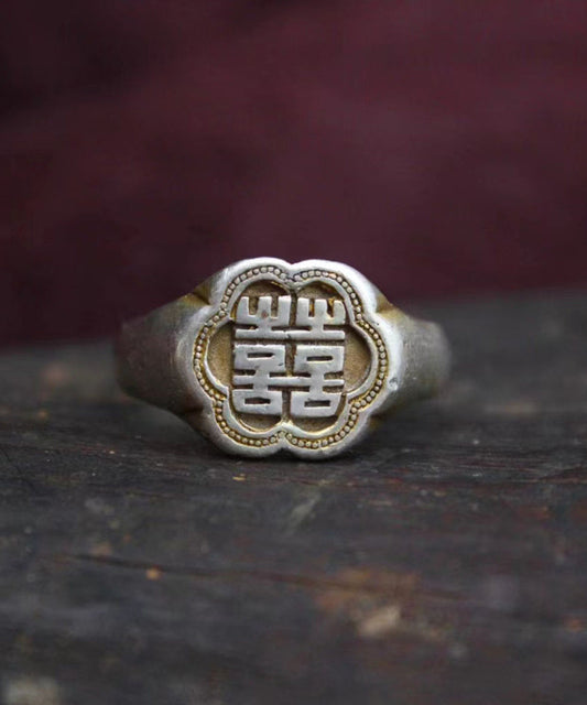 Bagues en argent sterling et soie de style chinois - Wavlynn