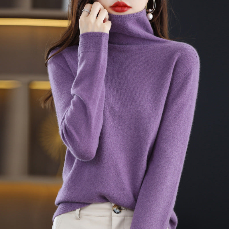 Chloé Montclair unisex wool turtleneck sweater, cozy knit elevated basic in five colors