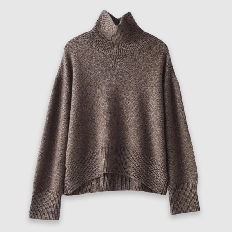 Chloé Montclair ivory cashmere turtleneck sweater loose fit thick-knit unisex winter essential