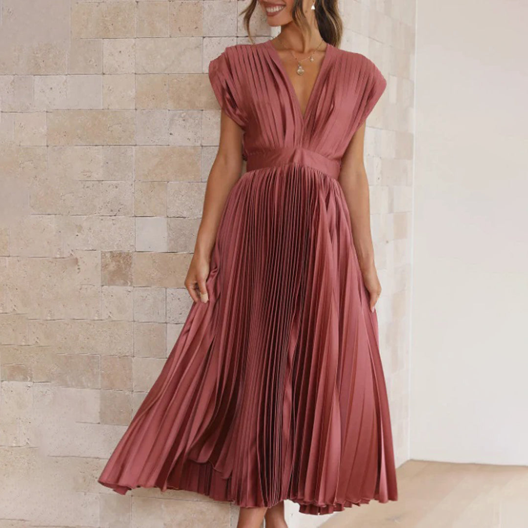 Maren women's wedding guest dress elegant silhouette flowing feminine style timeless sophistication