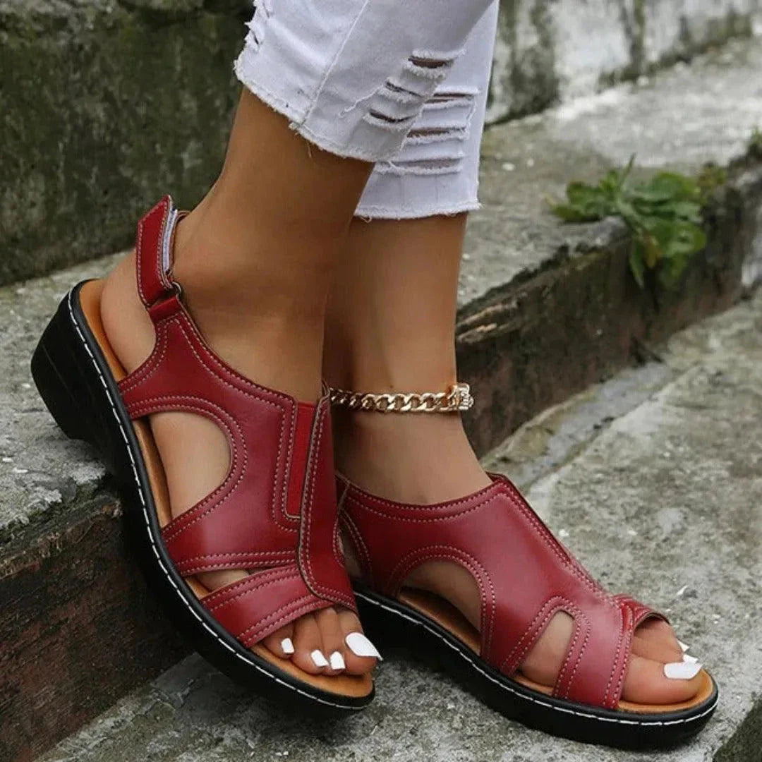 Clara comfort open-toe slingback sandals with cushioned sole and adjustable strap for women