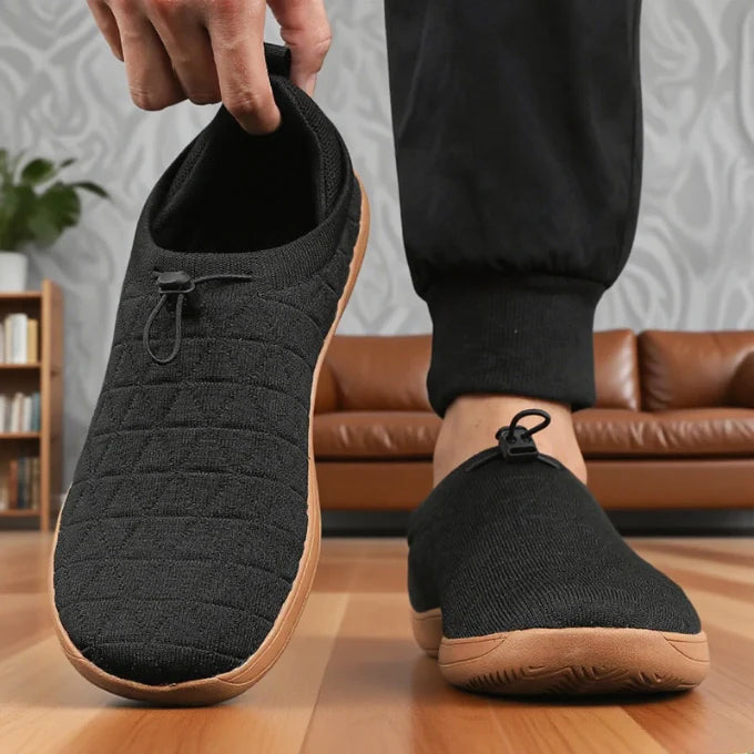CloudStep quilted slip-on comfort shoes in neutral tones with soft padded upper for all-day wear