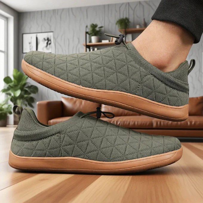 CloudStep quilted slip-on comfort shoes in neutral tones with soft padded upper for all-day wear