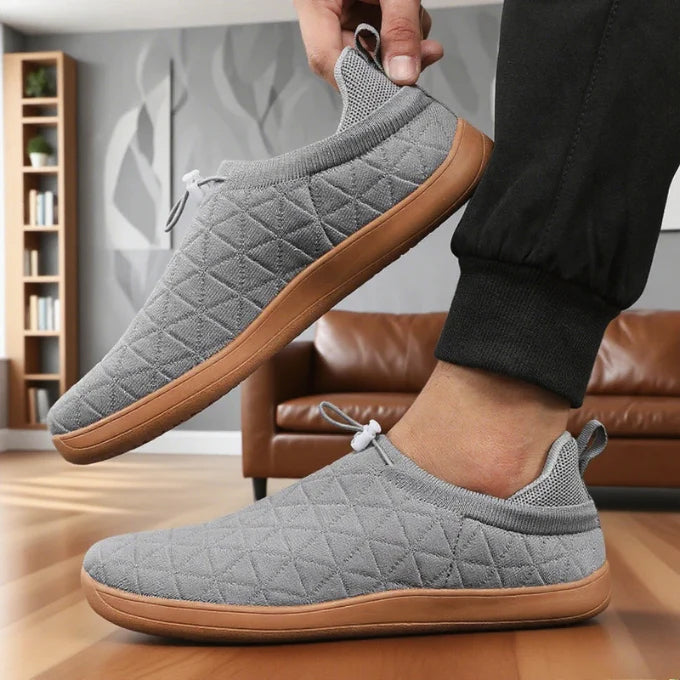 CloudStep quilted slip-on comfort shoes in neutral tones with padded breathable upper for all-day wear