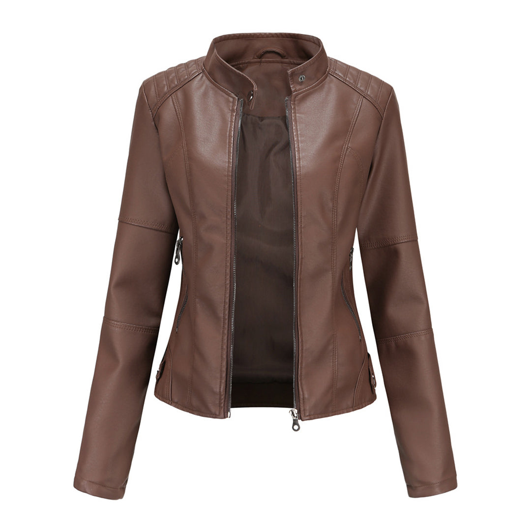 Sleek modern structured jacket with tailored fit and sophisticated silhouette for effortless style