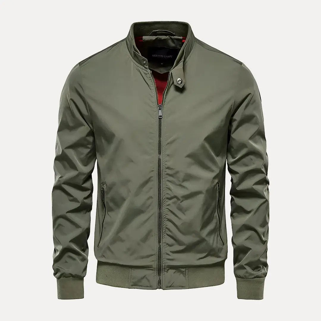 Colin slim fit bomber jacket with stand collar, sleek modern design for casual autumn wear