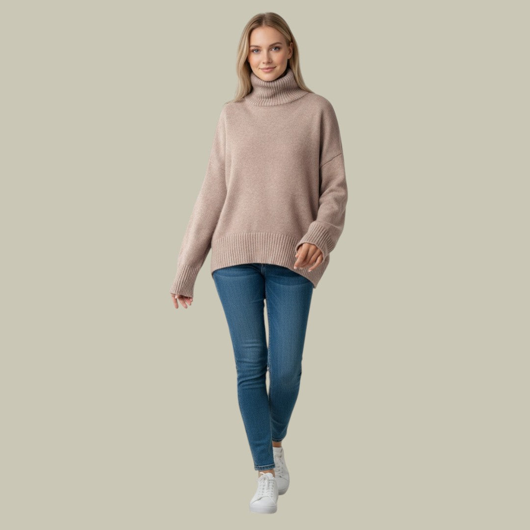 Paige women's relaxed fit turtleneck sweater cozy winter layering essential everyday style