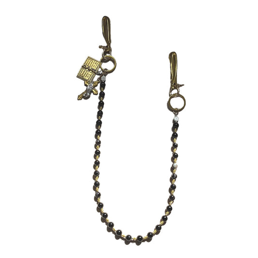 Onyx Prayer Bead Wallet Chain - Wavlynn