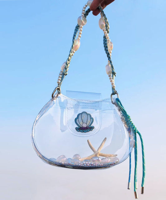 Sacs à bandoulière bleus transparents et résistants pour filles - Wavlynn