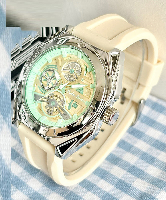 Montres mignonnes à mouvement à quartz en caoutchouc de silicone étanches - Wavlynn