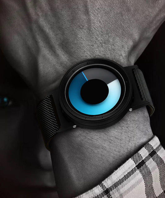 Montre lumineuse étanche en acier inoxydable noir à monter soi-même - Wavlynn