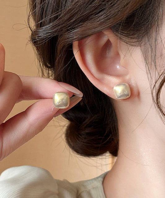 Boucles d'oreilles à tige en alliage de cuivre et perles de couleur champagne à faire soi-même - Wavlynn