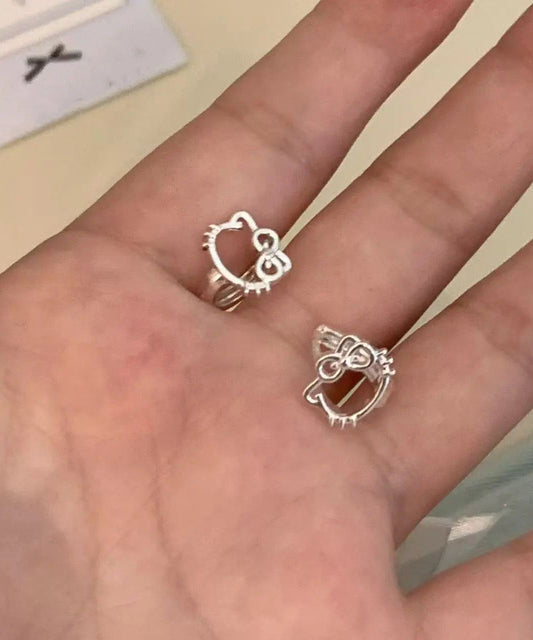 Boucles d'oreilles à tige en cuivre et zirconium KT pour chat - Wavlynn