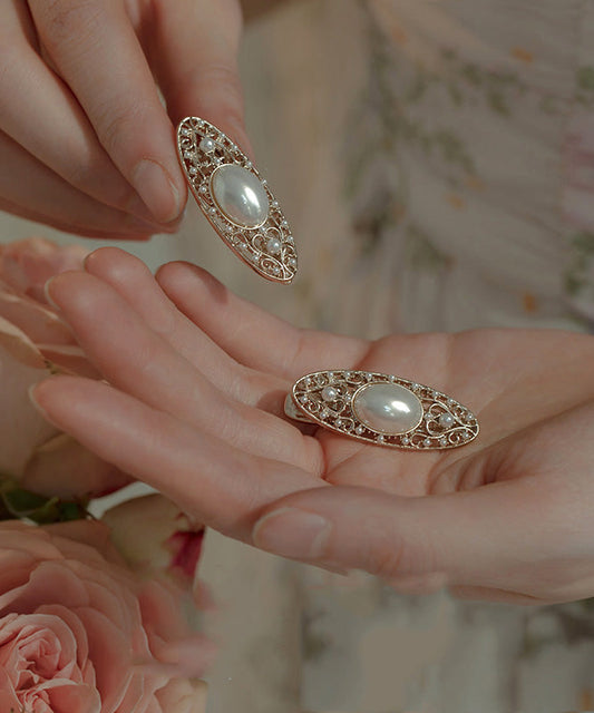 Épingle à cheveux en alliage de soie avec perles creuses DIY - Wavlynn