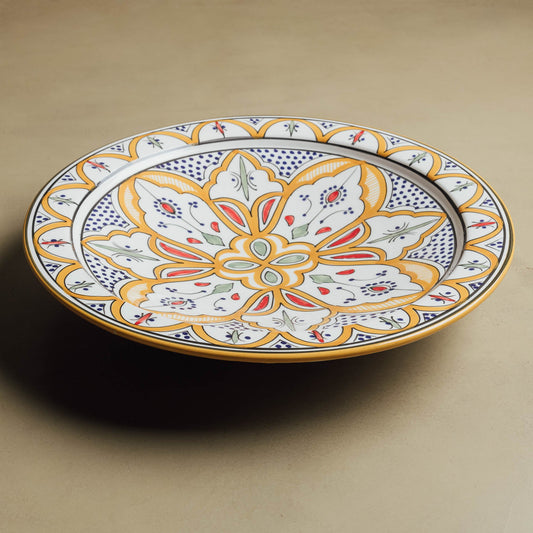 Berber Essence Mustard Salad Plate - Moroccan Dinnerware - Wavlynn