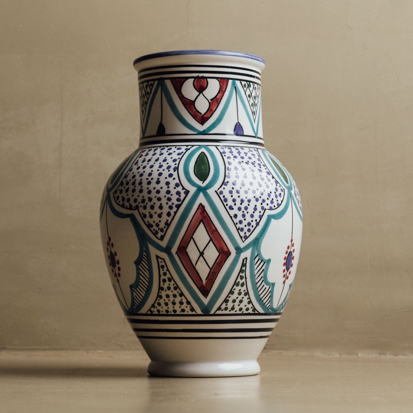 Marrakech Bloom Vase - Handcrafted Moroccan Decor - Wavlynn