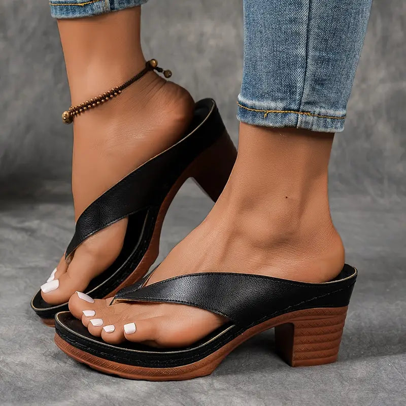 Abigail women's comfort heel sandals with cushioned insole and ergonomic comfort support footbed
