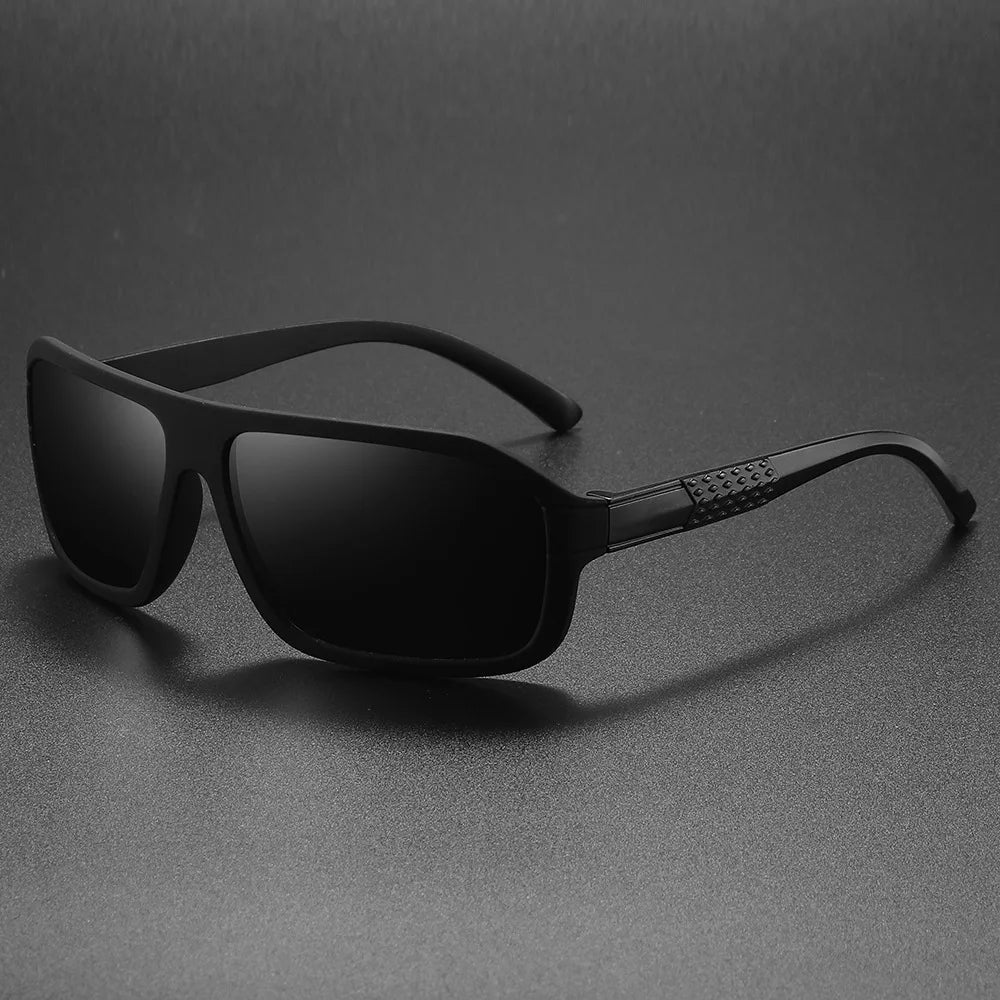 Drayton matte wraparound polarized sunglasses with glare-cutting lenses for active wear
