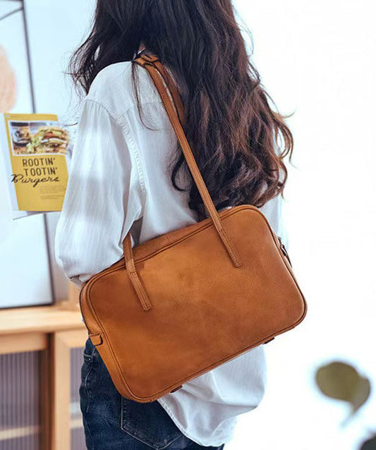 Sacs à bandoulière élégants carrés en cuir durable orange - Wavlynn
