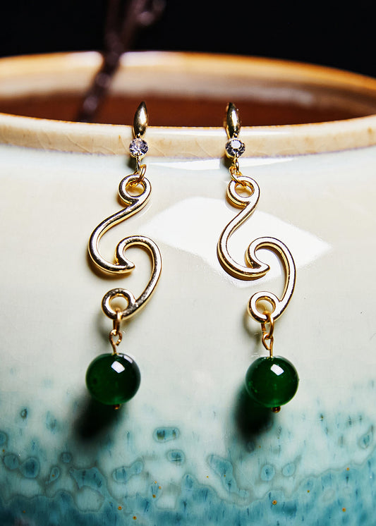 Boucles d'oreilles longues à pampilles turquoise élégantes - Wavlynn