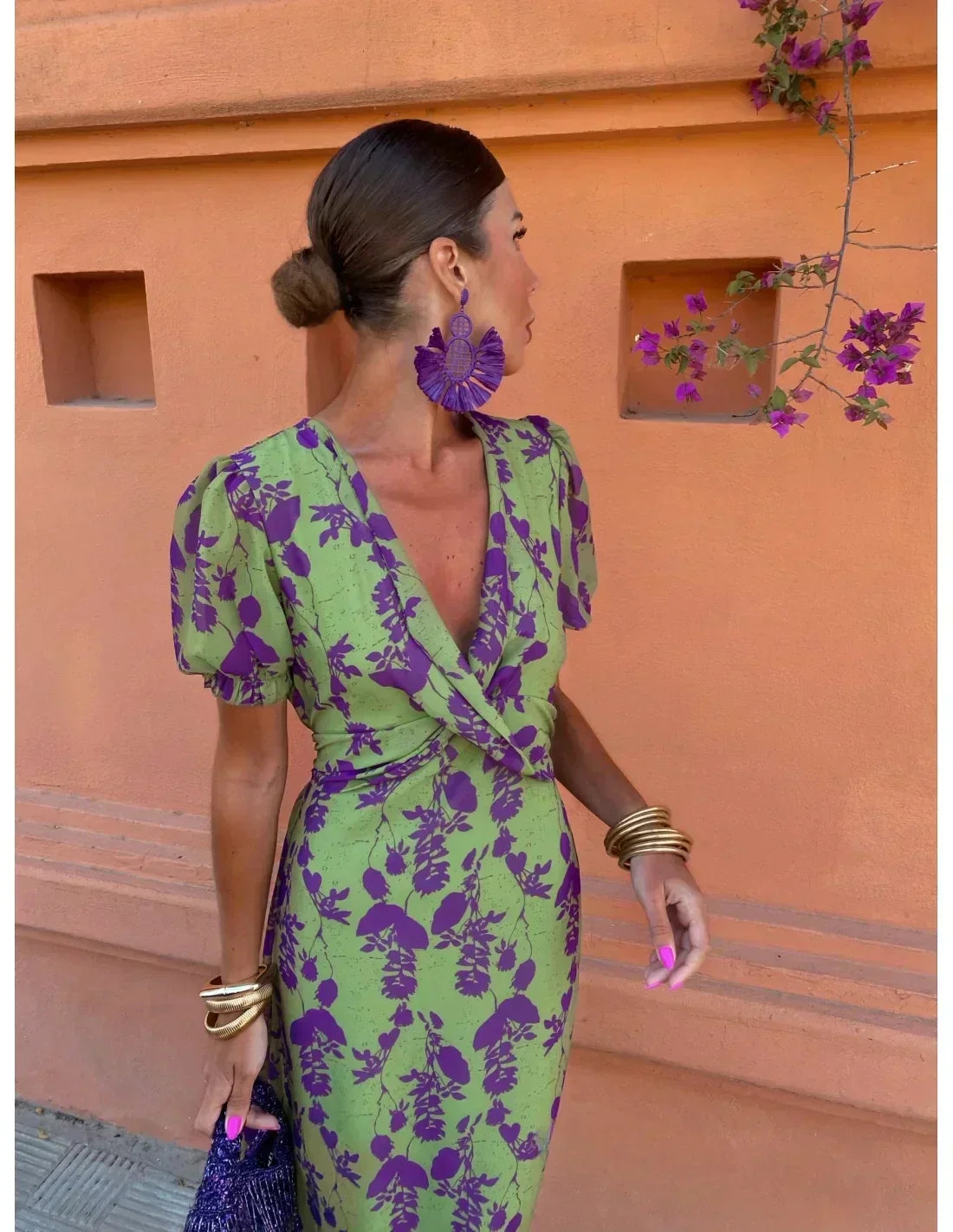 Kiera white flowy summer dress with elegant silhouette and lightweight airy fabric