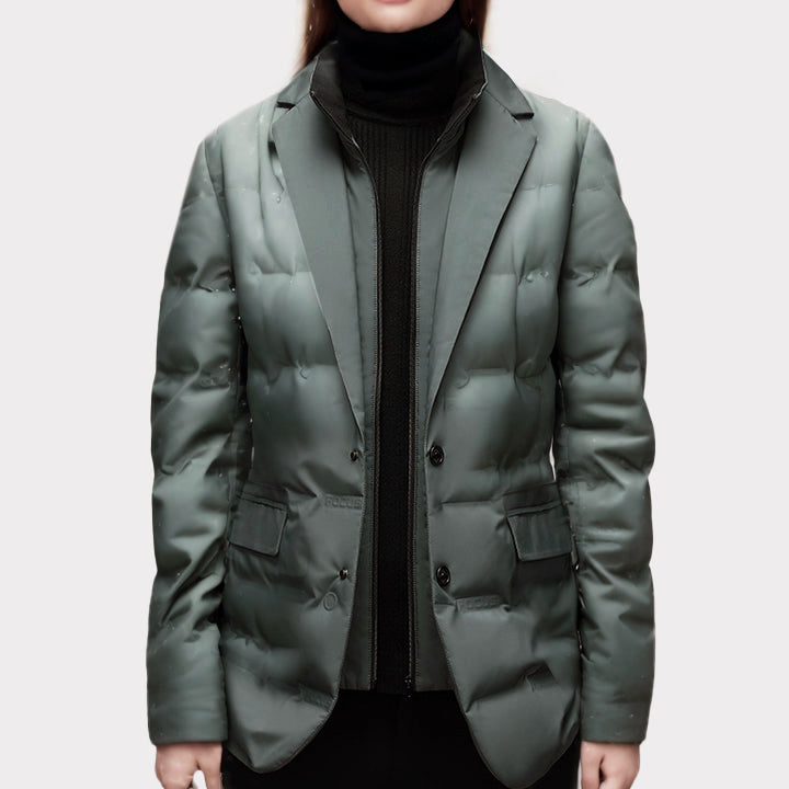 Downtown windbreaker blazer-inspired slim fit water-resistant polyester shell urban lightweight outerwear