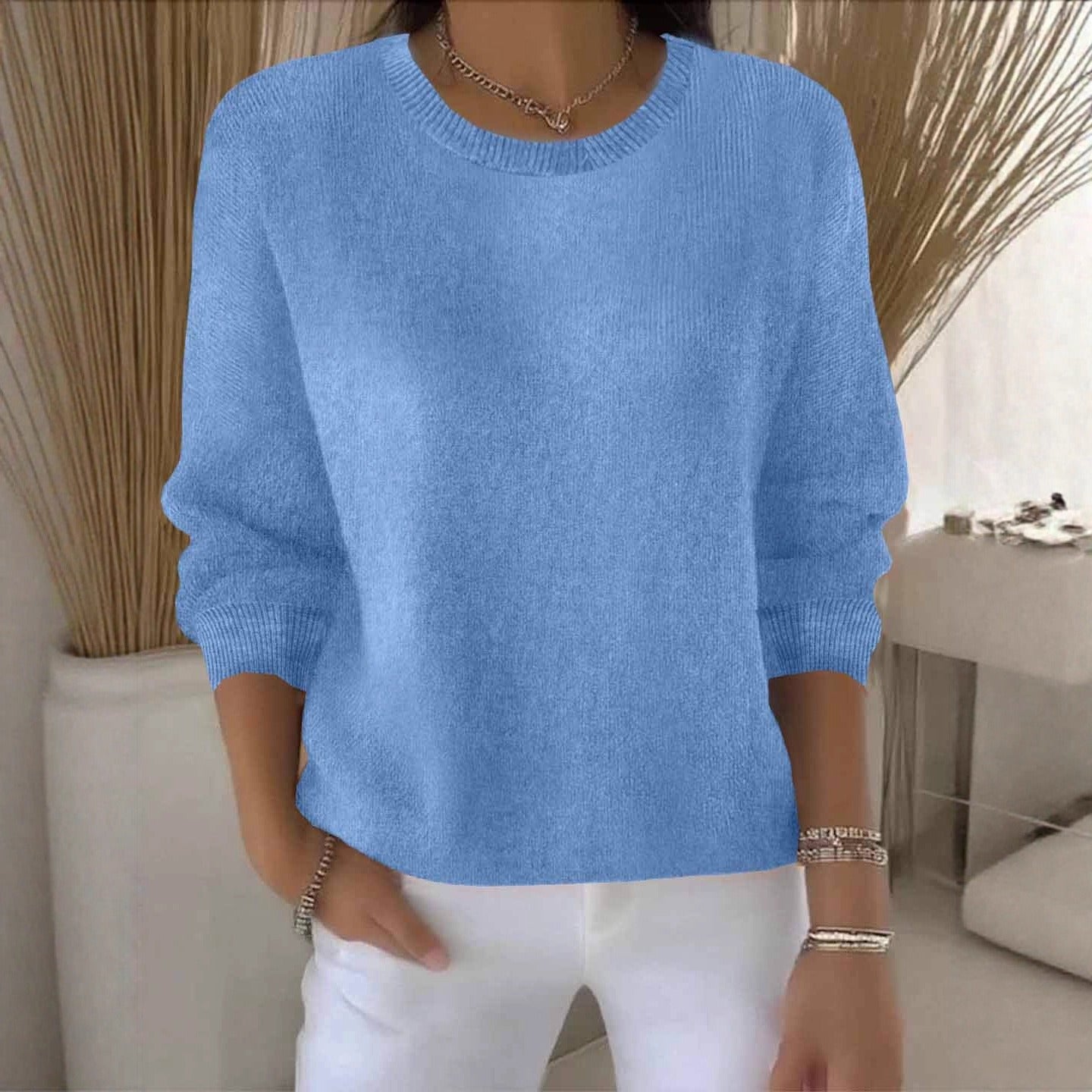 Shaina soft blend sweater relaxed fit cozy lightweight knit for effortless everyday style