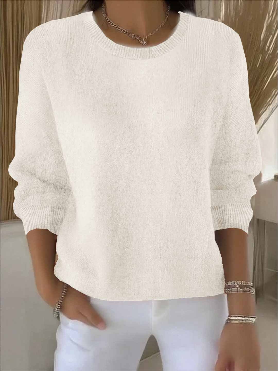 Shaina soft blend sweater relaxed fit cozy lightweight pullover for effortless everyday style