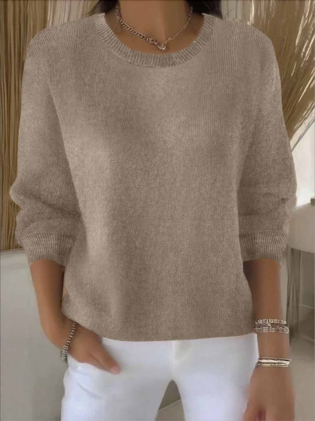 Shaina soft blend sweater relaxed fit cozy lightweight pullover for effortless everyday comfort