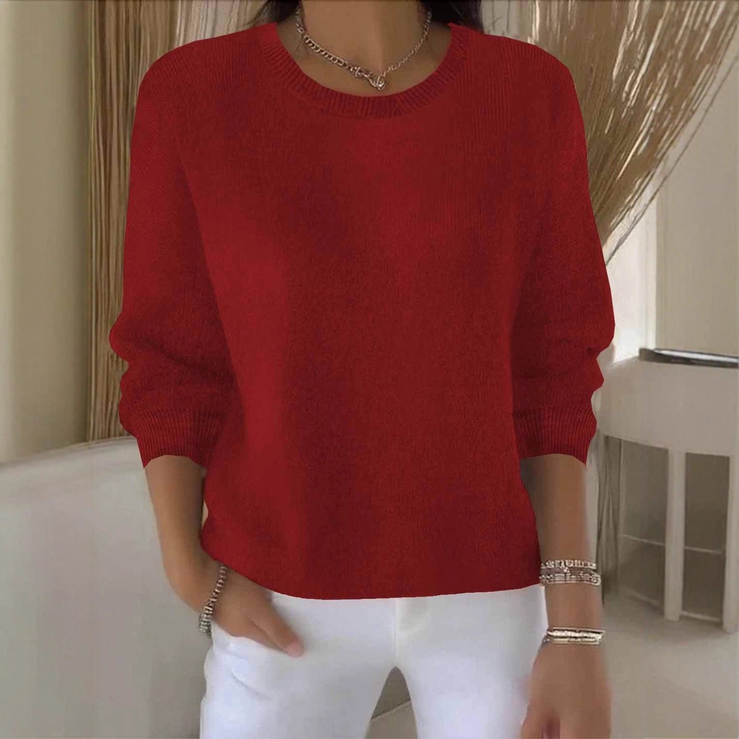 Shaina soft blend sweater relaxed fit cozy lightweight knit for effortless everyday style