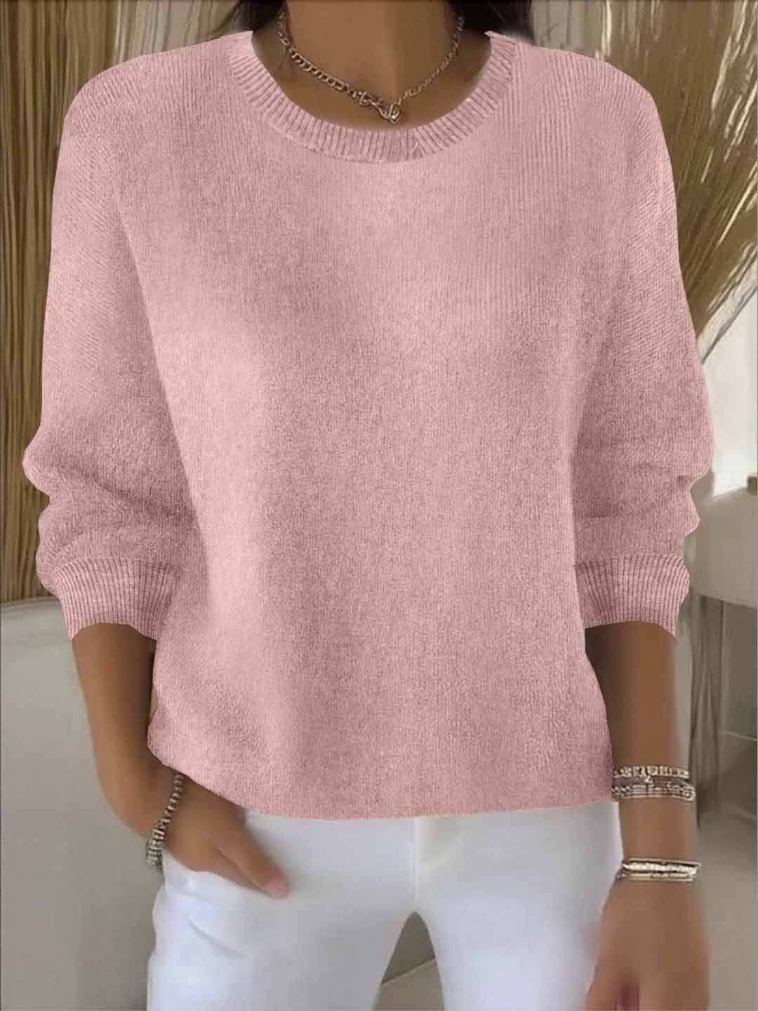 Shaina soft blend sweater relaxed fit cozy lightweight pullover for everyday effortless style
