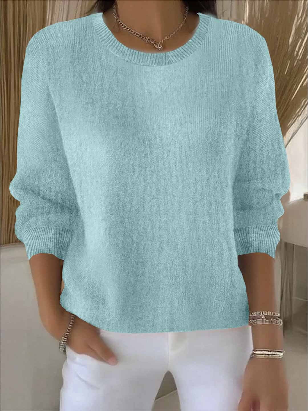 Shaina soft blend sweater relaxed fit cozy lightweight pullover for effortless everyday style